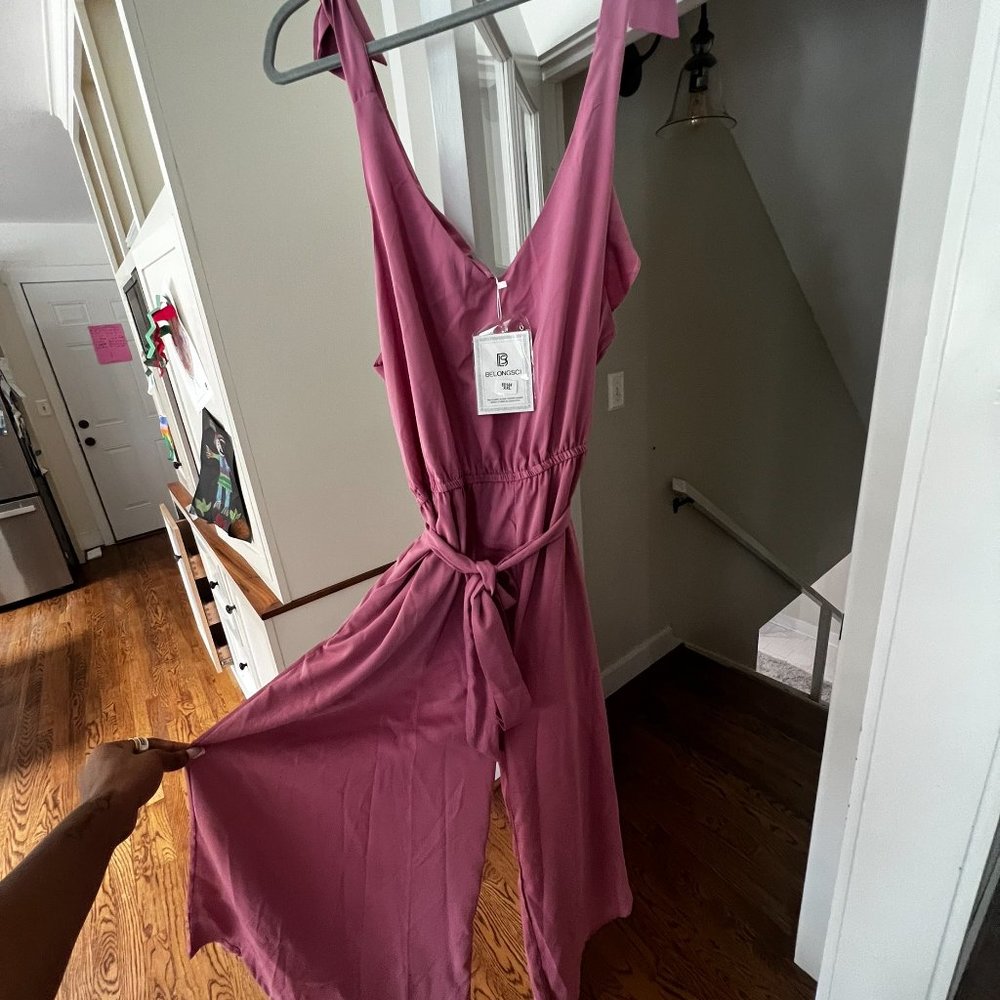 BRAND NEW Women Summer Jumpsuit, Outfit Sleeveless Shoulder V-Neck Long Jumpsuit